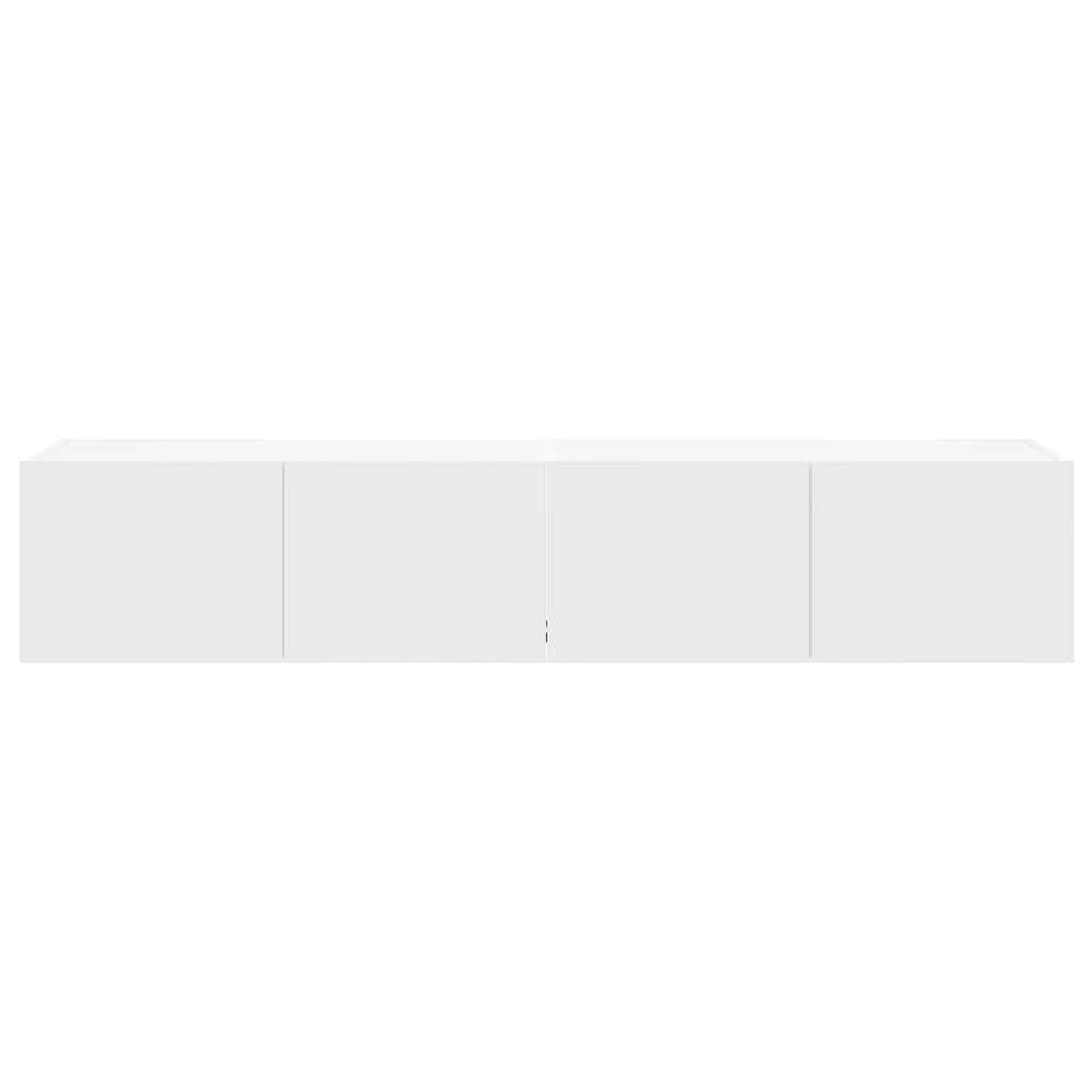 Zidni TV ormarići s LED svjetlima 2 kom bijeli 80x35x31 cm