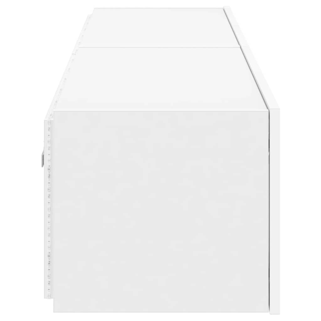Zidni TV ormarići s LED svjetlima 2 kom bijeli 80x35x31 cm