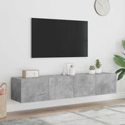 Zidni TV ormarići LED 2 kom boja betona 80x35x31 cm