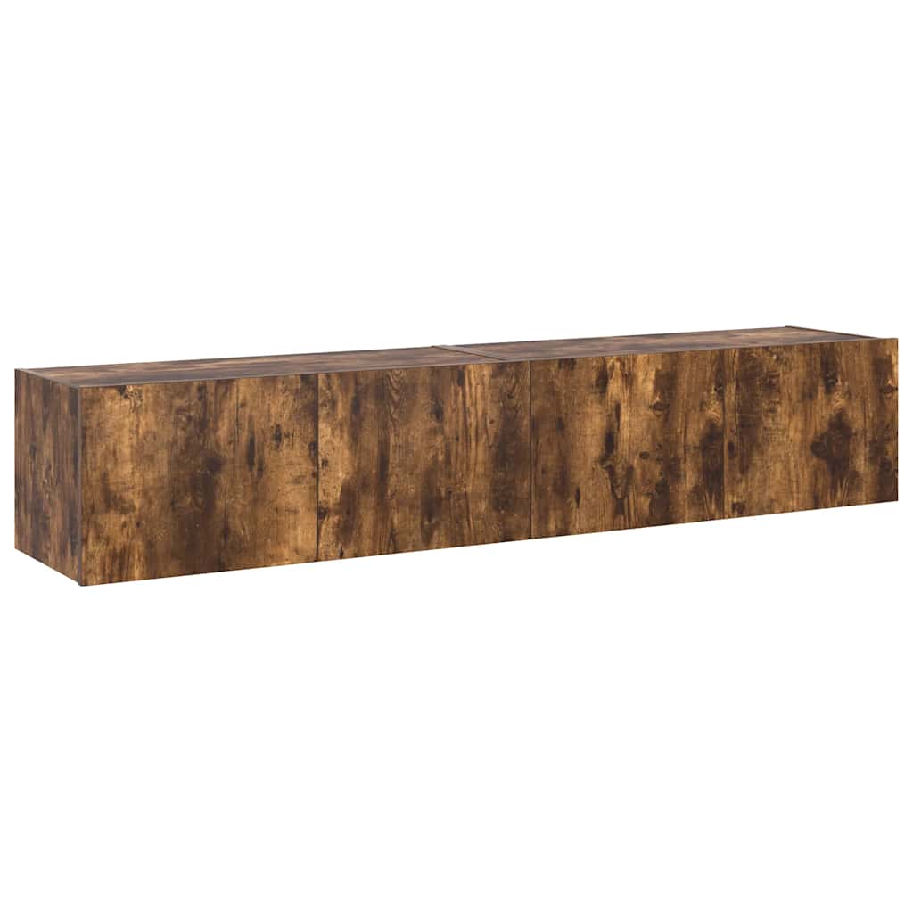 Zidni TV ormarići LED 2 kom boja hrasta 80x35x31 cm