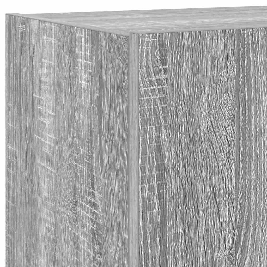 Zidni TV ormarić s LED svjetlima boja hrasta 80x35x31 cm
