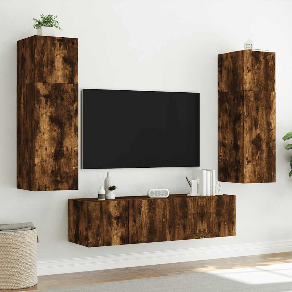 Zidni TV ormarići LED 2 kom boja hrasta 60x35x41 cm