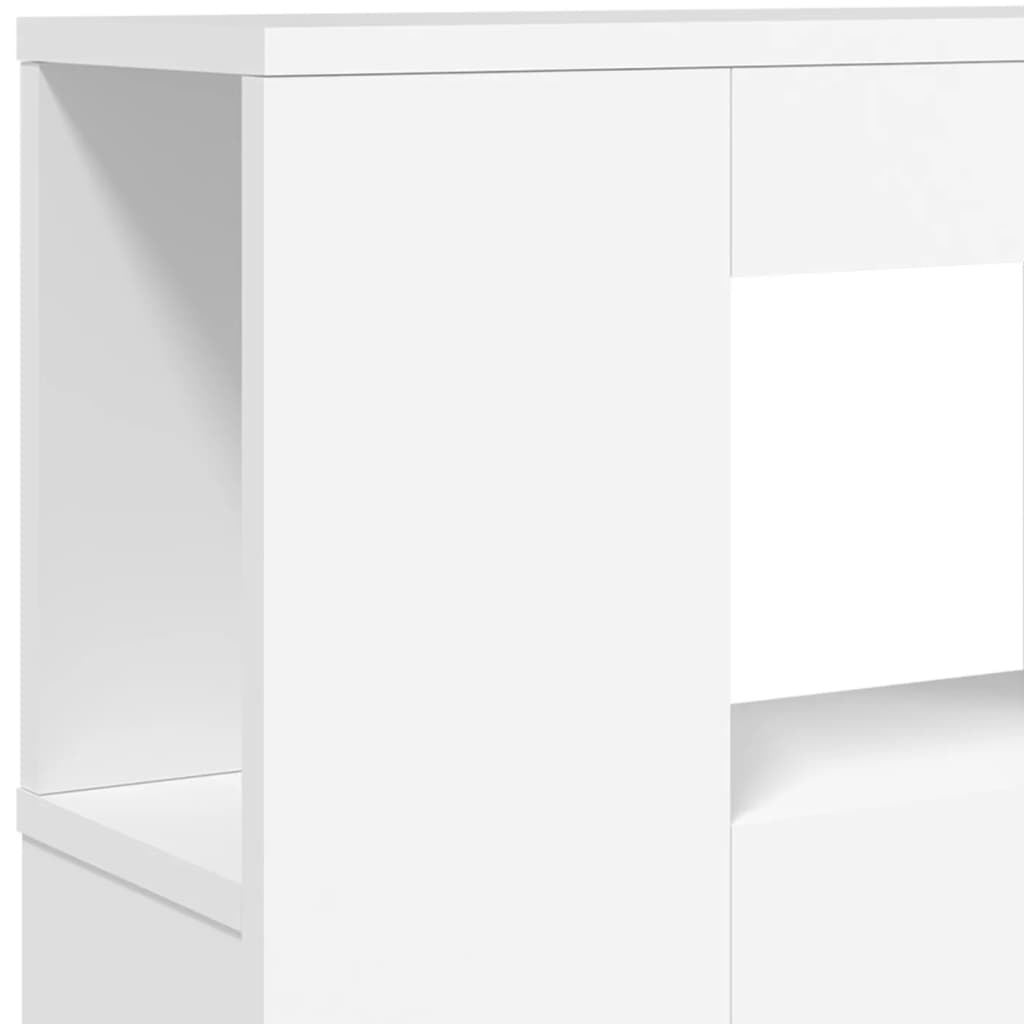 LED uzglavlje bijelo 120x18,5x103,5 cm konstruirano drvo