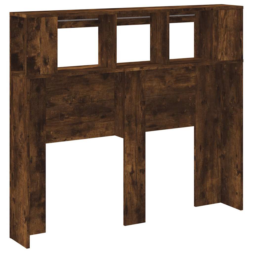 LED uzglavlje boja dimljenog hrasta 120x18,5x103,5 cm