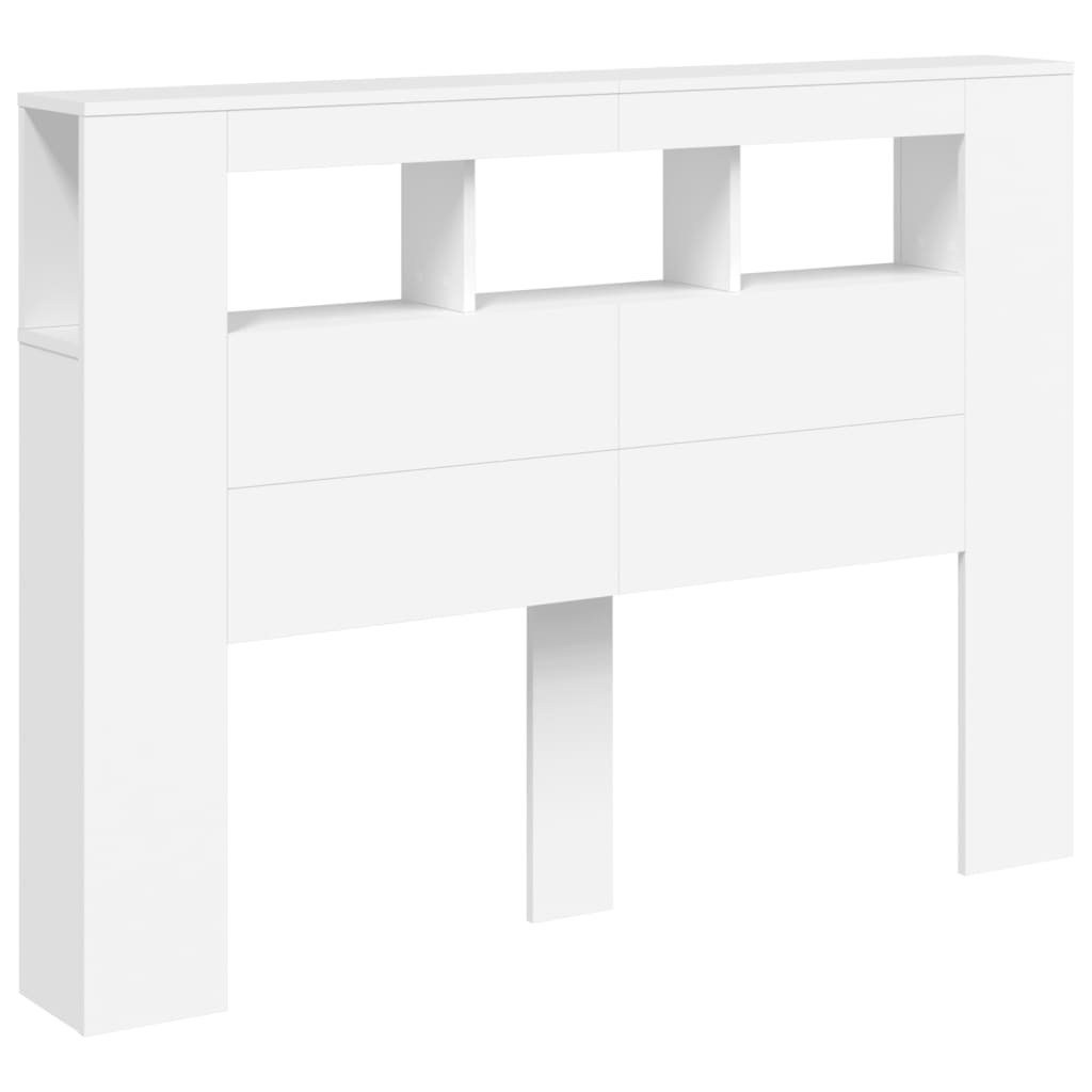 LED uzglavlje bijelo 140 x 18,5 x 103,5 cm konstruirano drvo