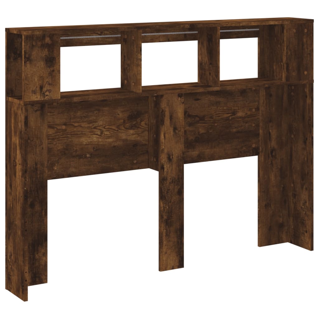 LED uzglavlje boja dimljenog hrasta 140x18,5x103,5 cm