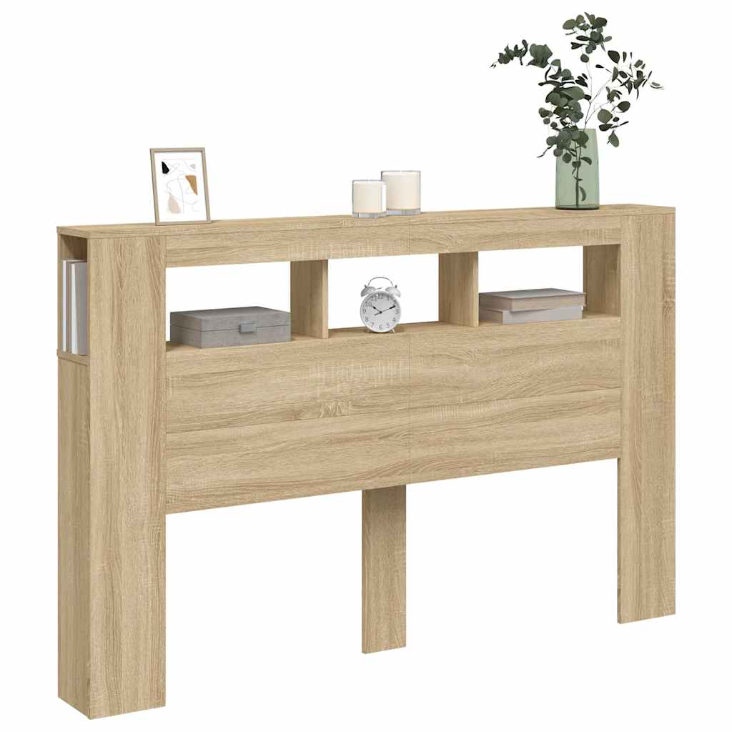 LED uzglavlje boja hrasta sonome 160 x 18,5 x 103,5 cm