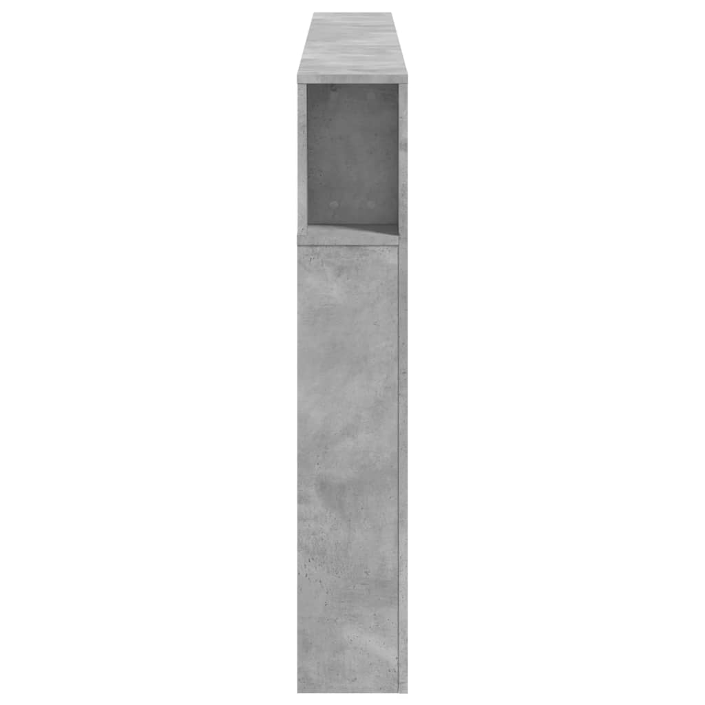 LED uzglavlje siva boja betona 180x18,5x103,5 cm