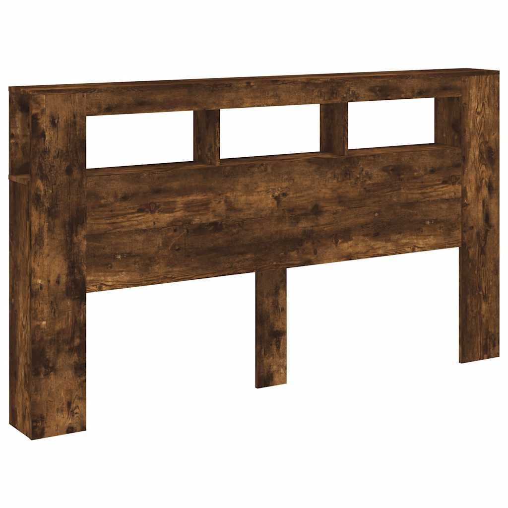 LED uzglavlje boja dimljenog hrasta 180x18,5x103,5 cm