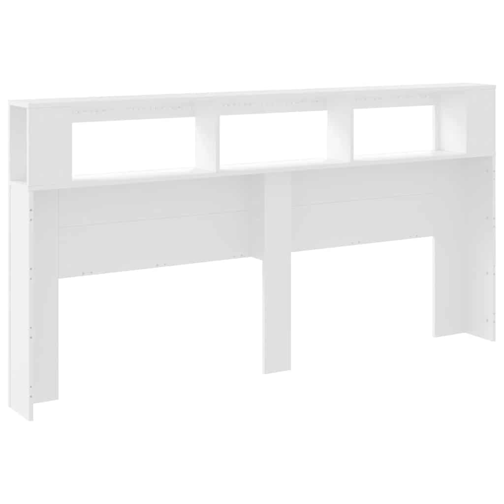 LED uzglavlje bijelo 200 x 18,5 x 103,5 cm konstruirano drvo