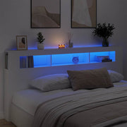 LED uzglavlje bijelo 220x18,5x103,5 cm konstruirano drvo