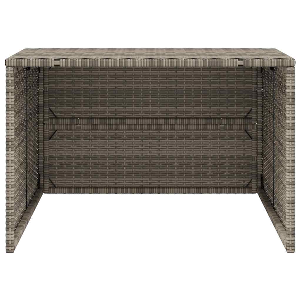 Garaža za robotsku kosilicu siva 86x90x52/57 cm od poliratana