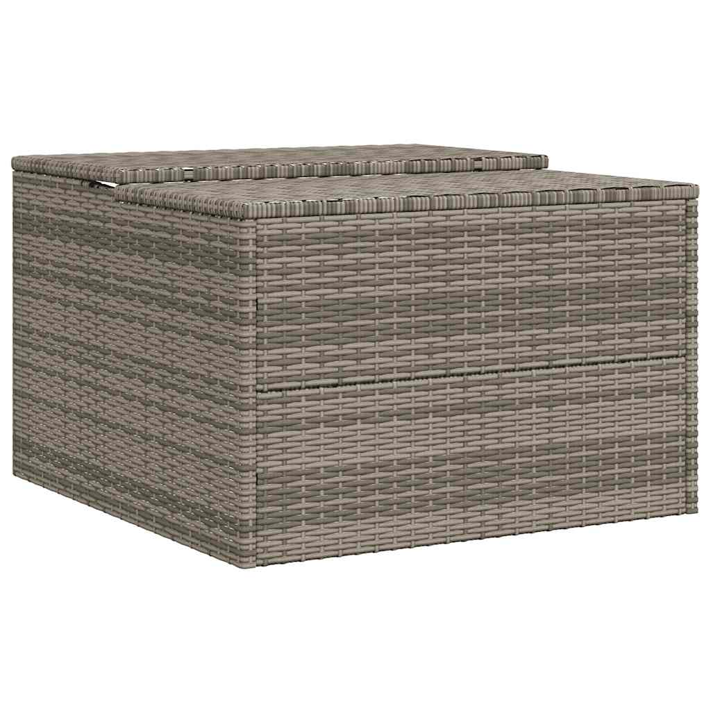 Garaža za robotsku kosilicu siva 86x90x52/57 cm od poliratana