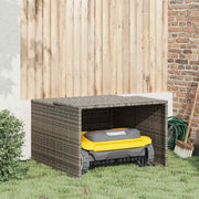 Garaža za robotsku kosilicu siva 86x90x52/57 cm od poliratana