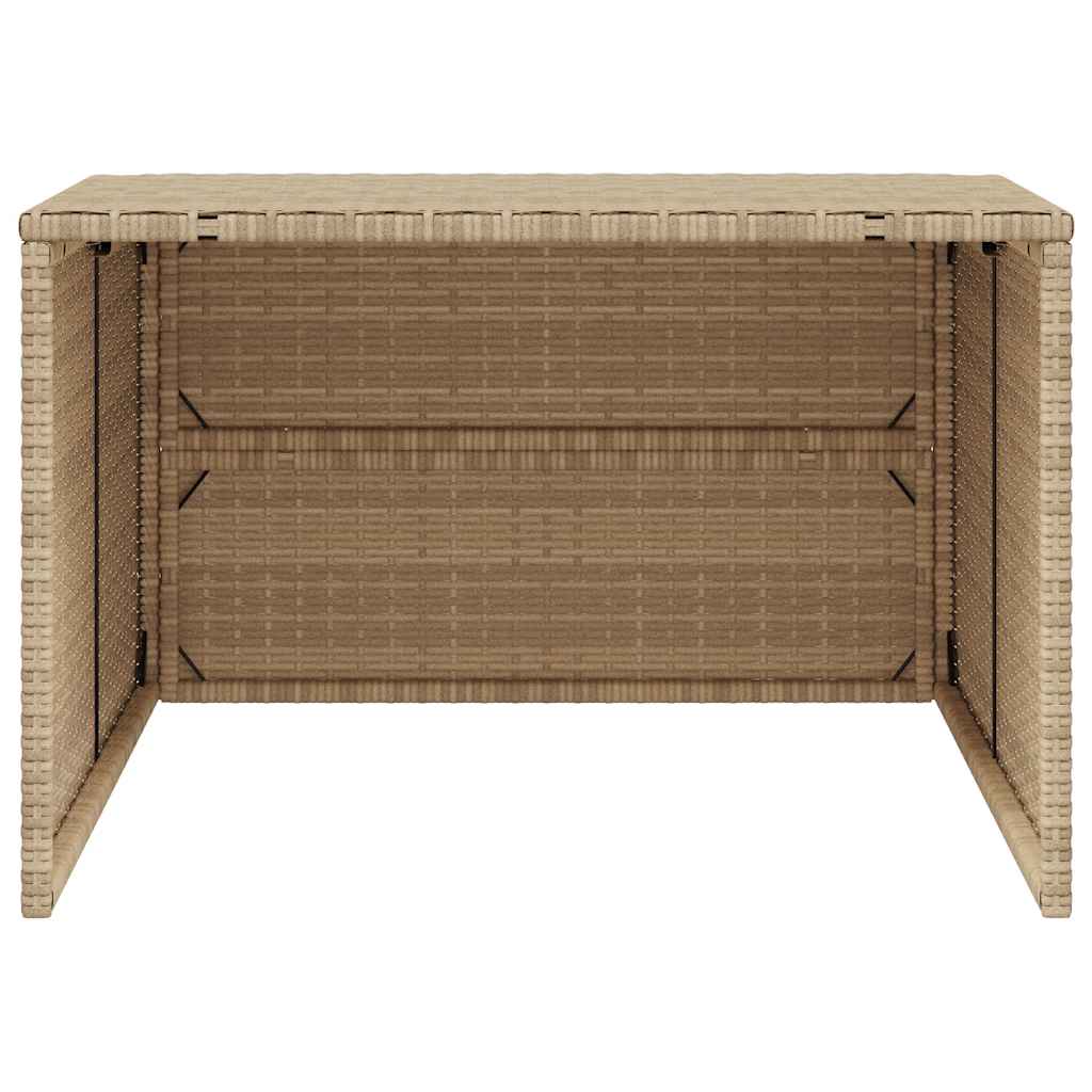 Garaža za robotsku kosilicu bež 86x90x52/57 cm od poliratana