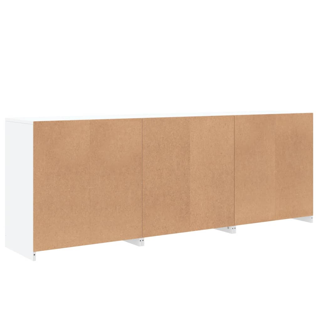 Komoda s LED svjetlima bijela 181,5x37x67 cm