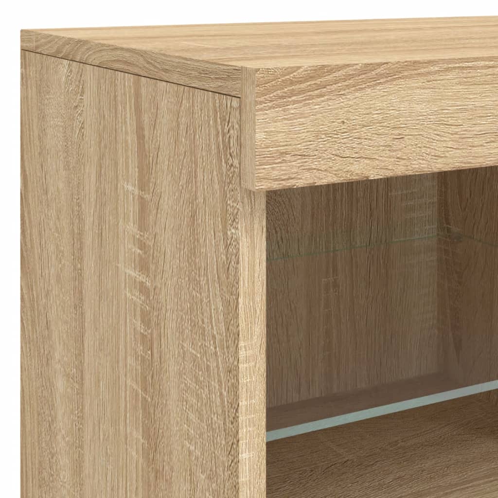 Komoda s LED svjetlima boja hrasta sonome 202x37x67 cm