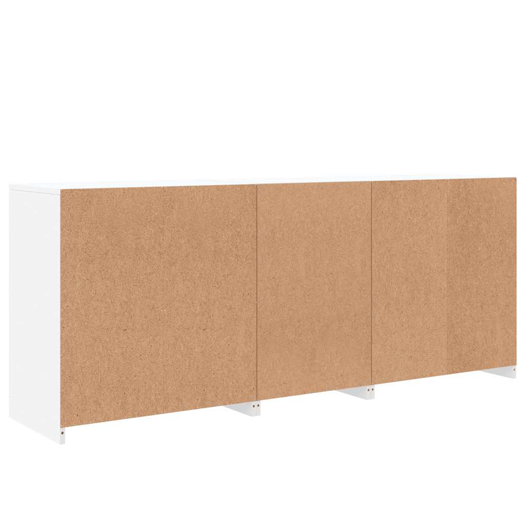Komoda s LED svjetlima bijela 181,5x37x67 cm