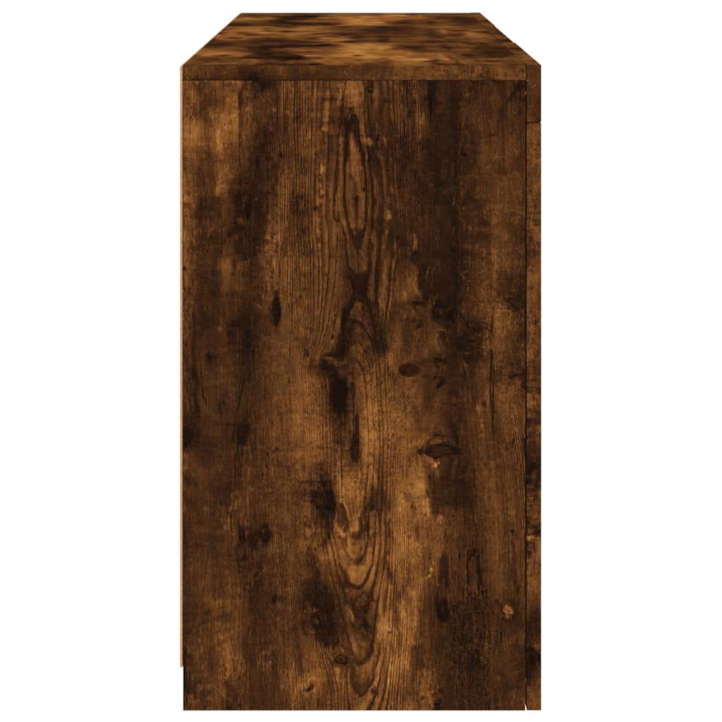 Komoda s LED svjetlima boja dimljenog hrasta 123x37x67 cm