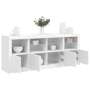 Komoda s LED svjetlima bijela 163 x 37 x 67 cm