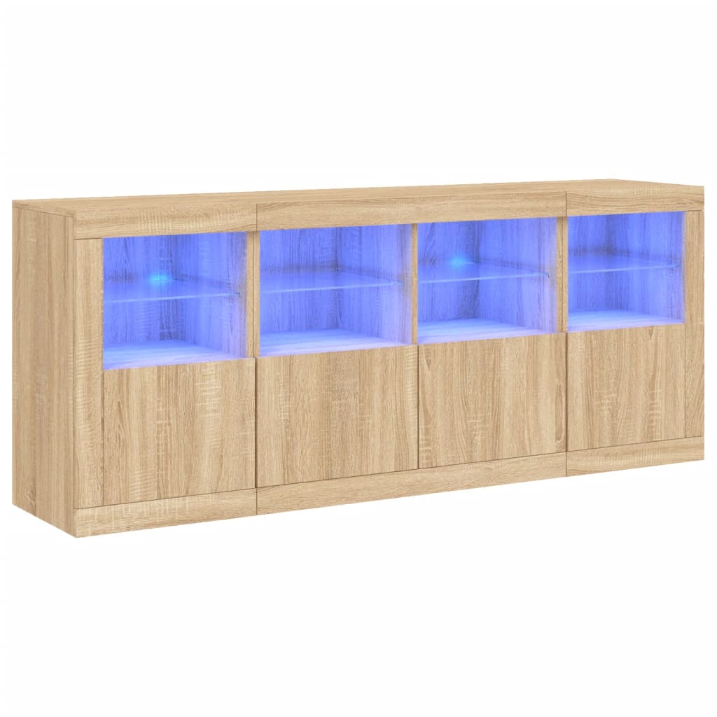 Komoda s LED svjetlima boja hrasta sonome 163x37x67 cm