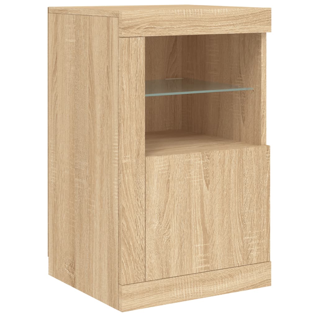 Komoda s LED svjetlima boja hrasta sonome 163x37x67 cm