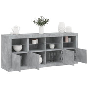 Komoda s LED svjetlima siva boja betona 163x37x67 cm