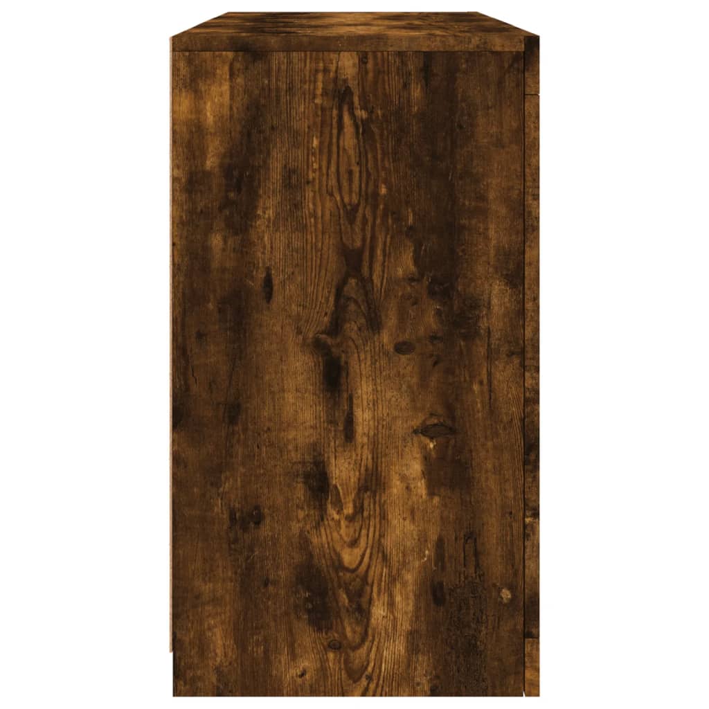Komoda s LED svjetlima boja dimljenog hrasta 123x37x67 cm