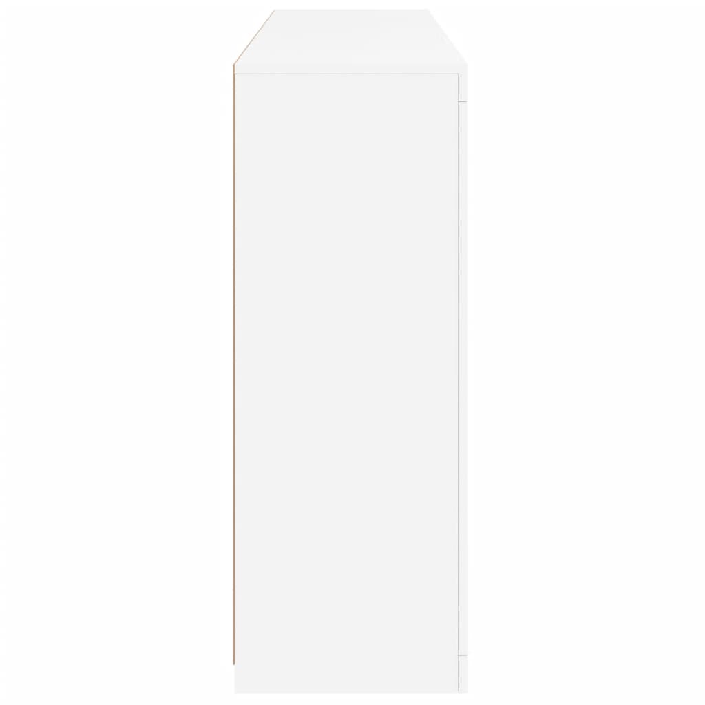 Komode s LED svjetlima 3 kom bijele od konstruiranog drva