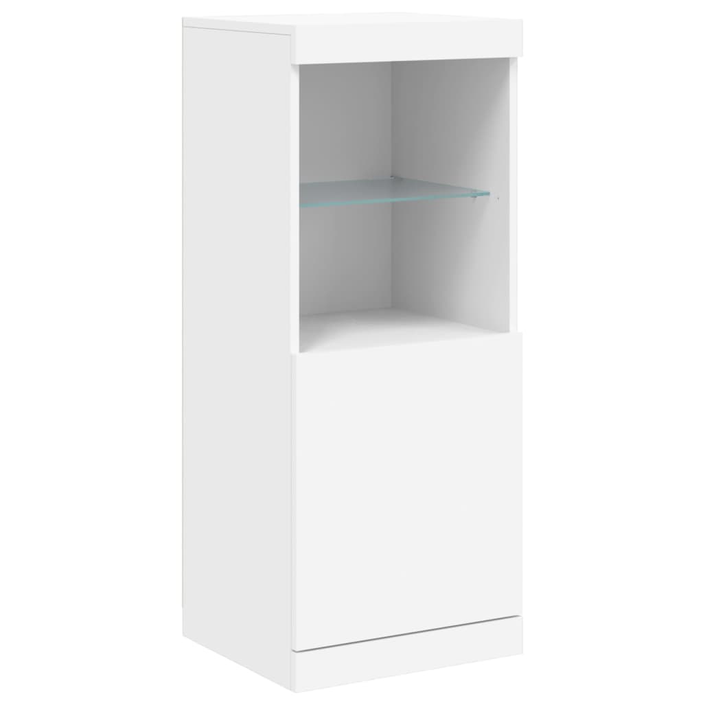 Komoda s LED svjetlima bijela 162 x 37 x 100 cm
