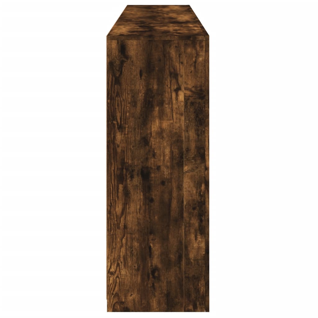 Komoda s LED svjetlima boja dimljenog hrasta 181,5x37x100 cm