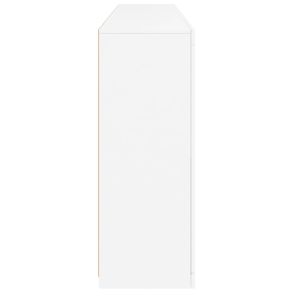 Komoda s LED svjetlima bijela 202x37x100 cm