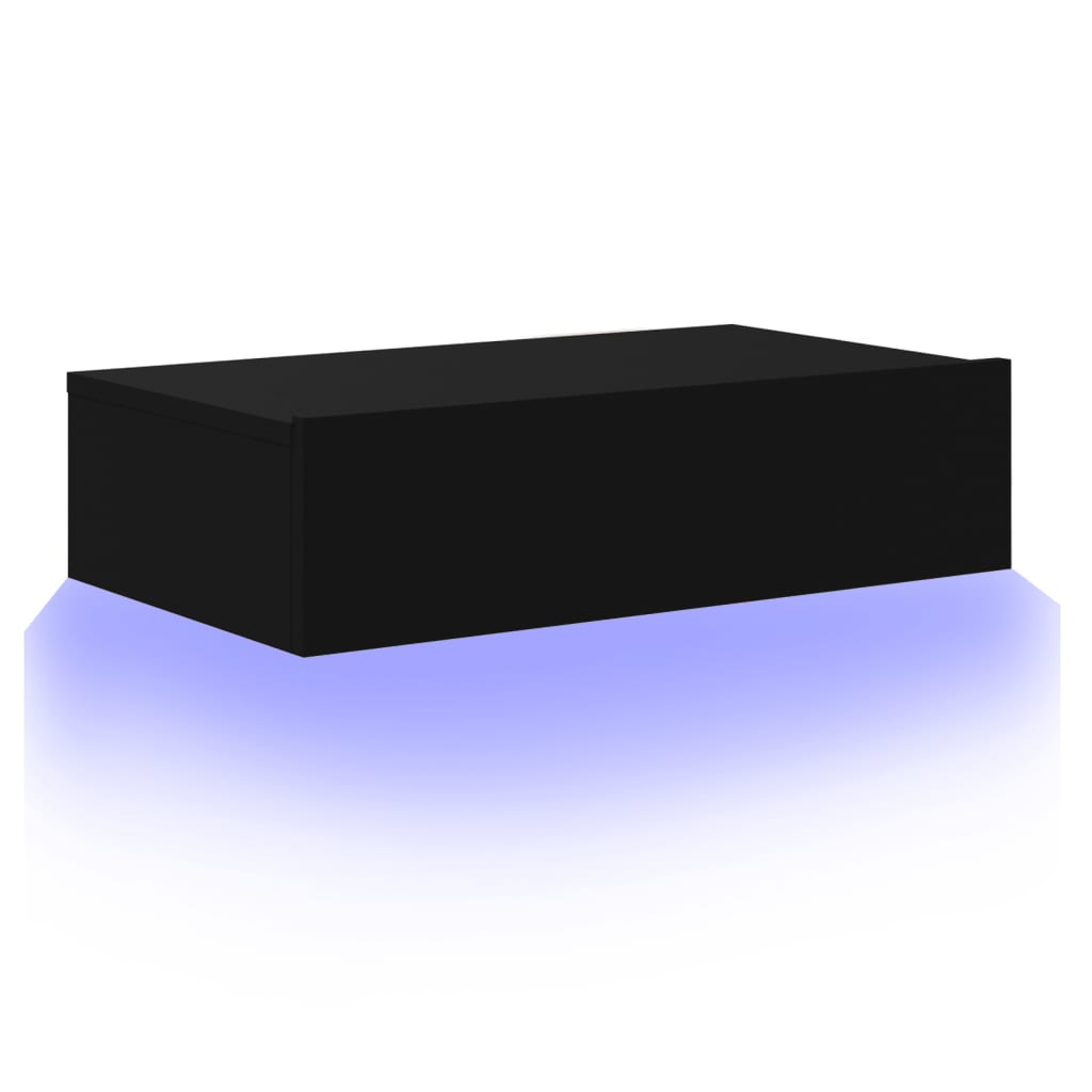 TV ormarić s LED svjetlima crni 60 x 35 x 15,5 cm