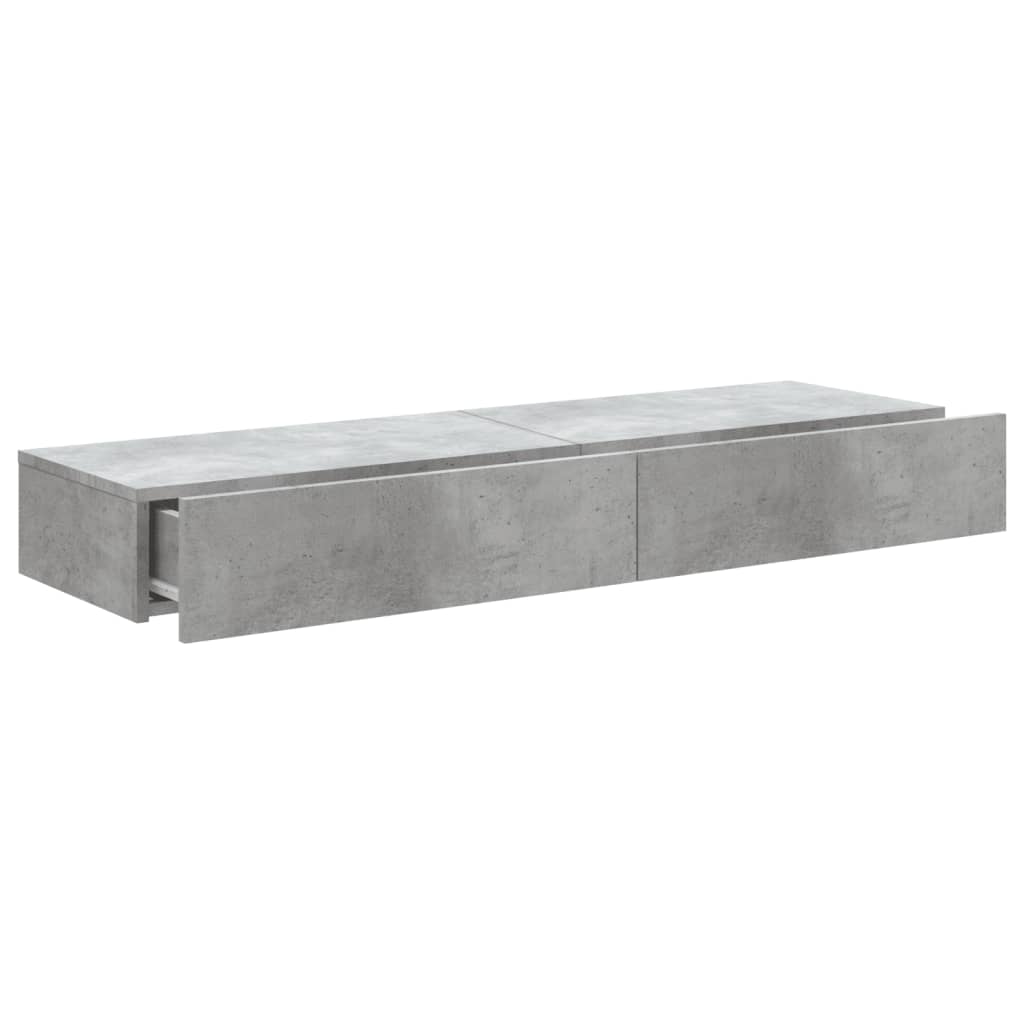 TV ormarići s LED svjetlima 2 kom Siva betona 60x35x15,5 cm