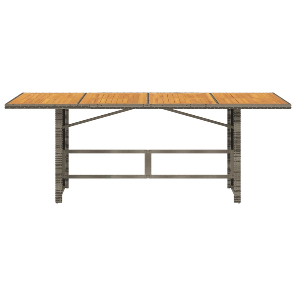 Vrtni stol s pločom od drva bagrema sivi 190x80x74 cm poliratan