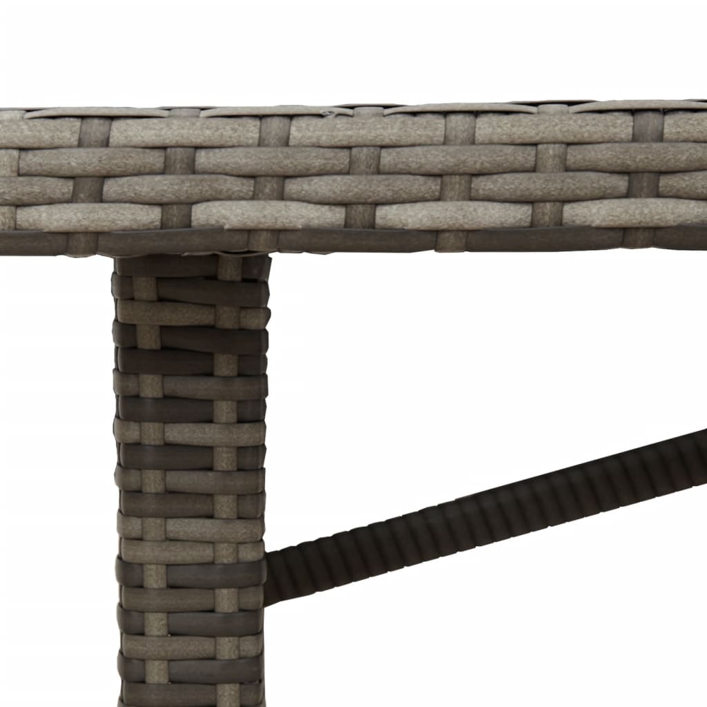Vrtni stol s pločom od drva bagrema sivi 190x80x74 cm poliratan