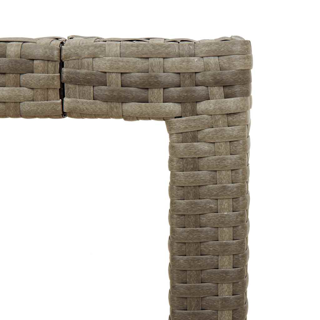 Vrtni stol s pločom od drva bagrema sivi 190x90x75cm poliratana