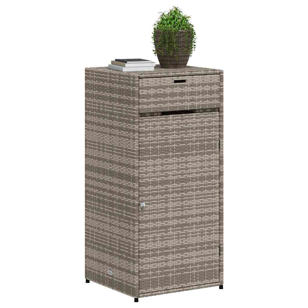 Vrtni ormarić za pohranu sivi 55x55x111 cm od poliratana