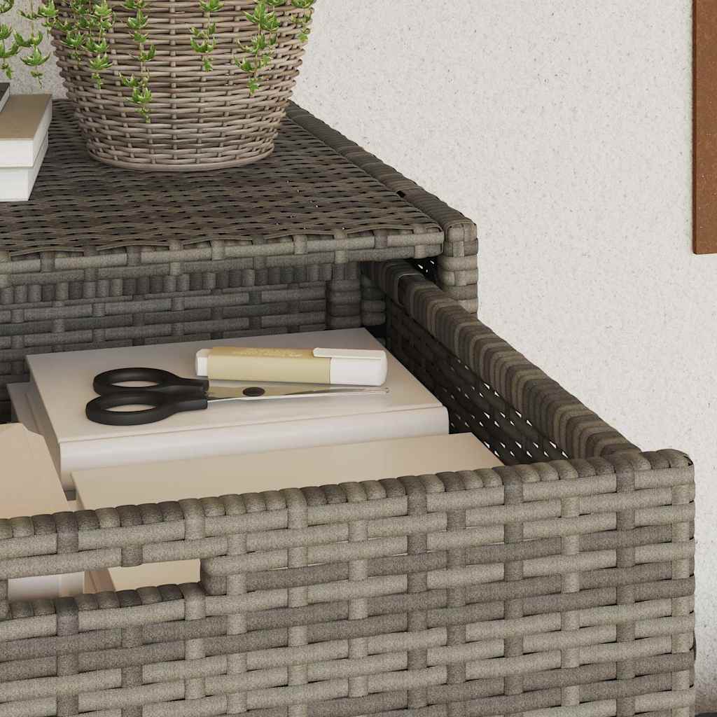 Vrtni ormarić za pohranu sivi 55x55x111 cm od poliratana