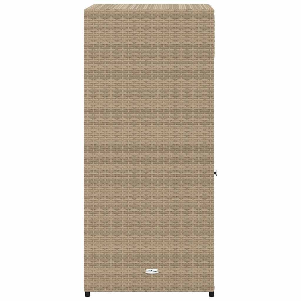 Vrtni ormarić za pohranu bež 55x55x111 cm od poliratana