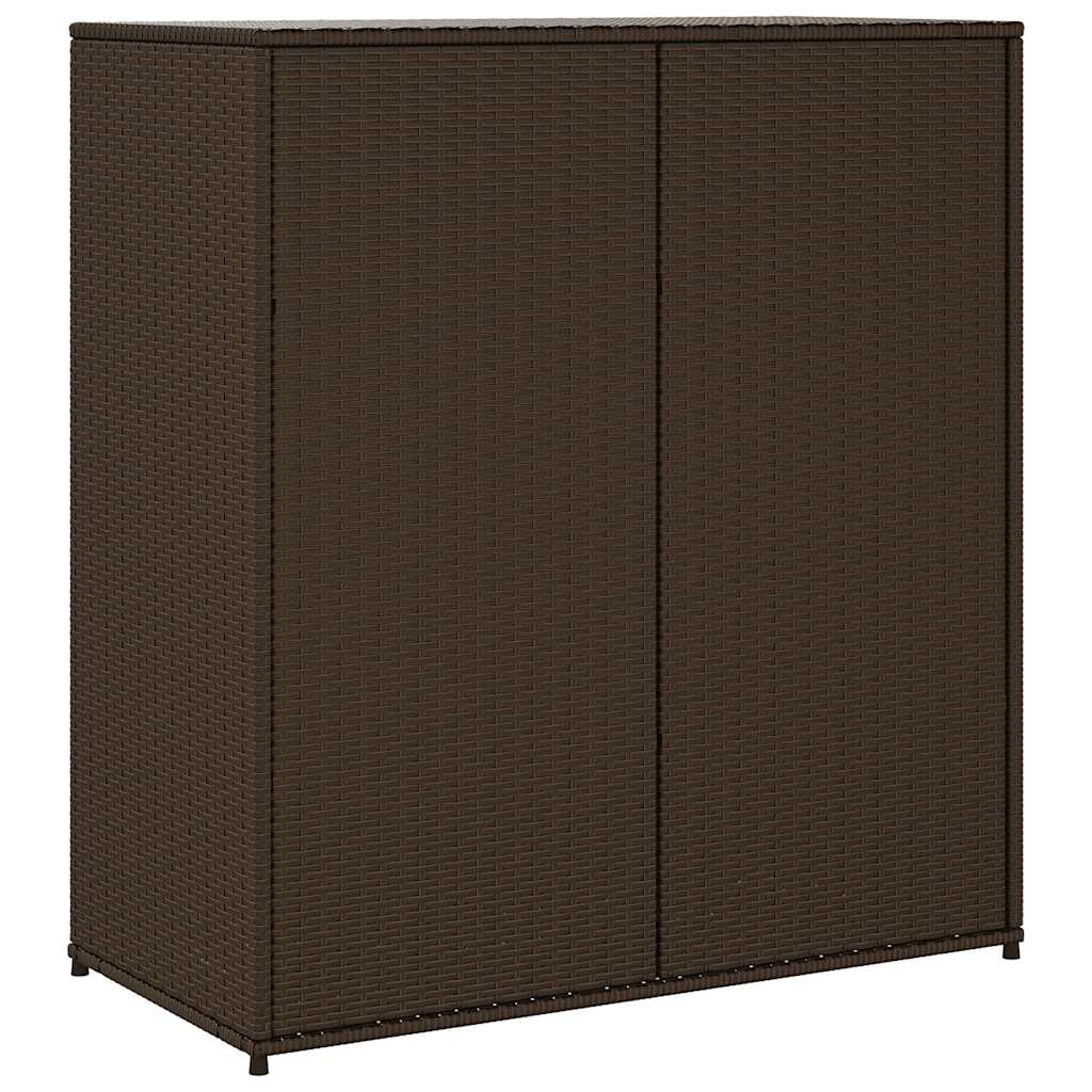 Vrtni ormarić za pohranu smeđi 105x55x113 cm od poliratana