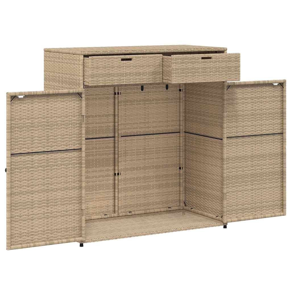 Vrtni ormarić za pohranu sivi 105 x 55 x 113 cm od poliratana