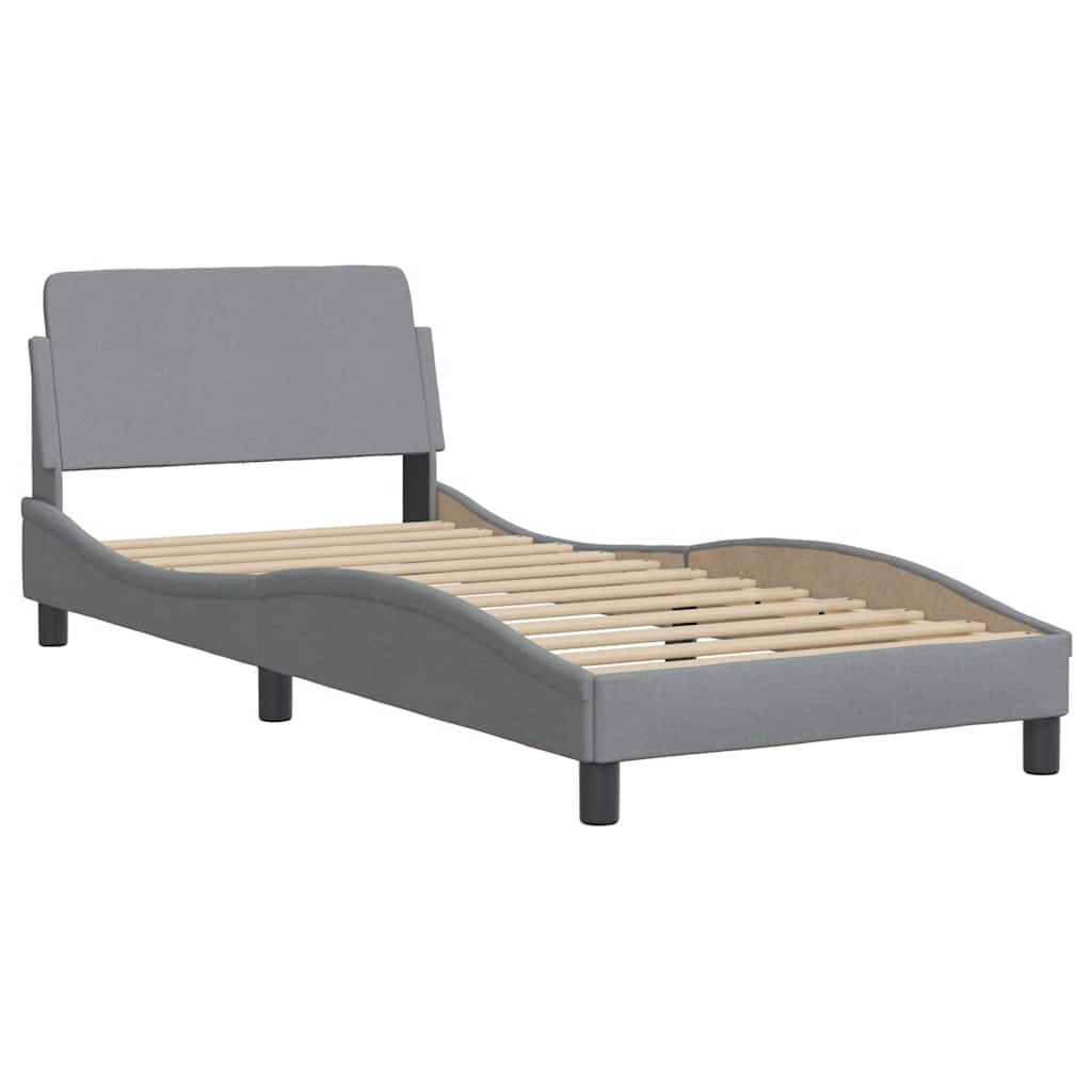 Okvir za krevet Dover svjetlosivi 80x200 cm od tkanine