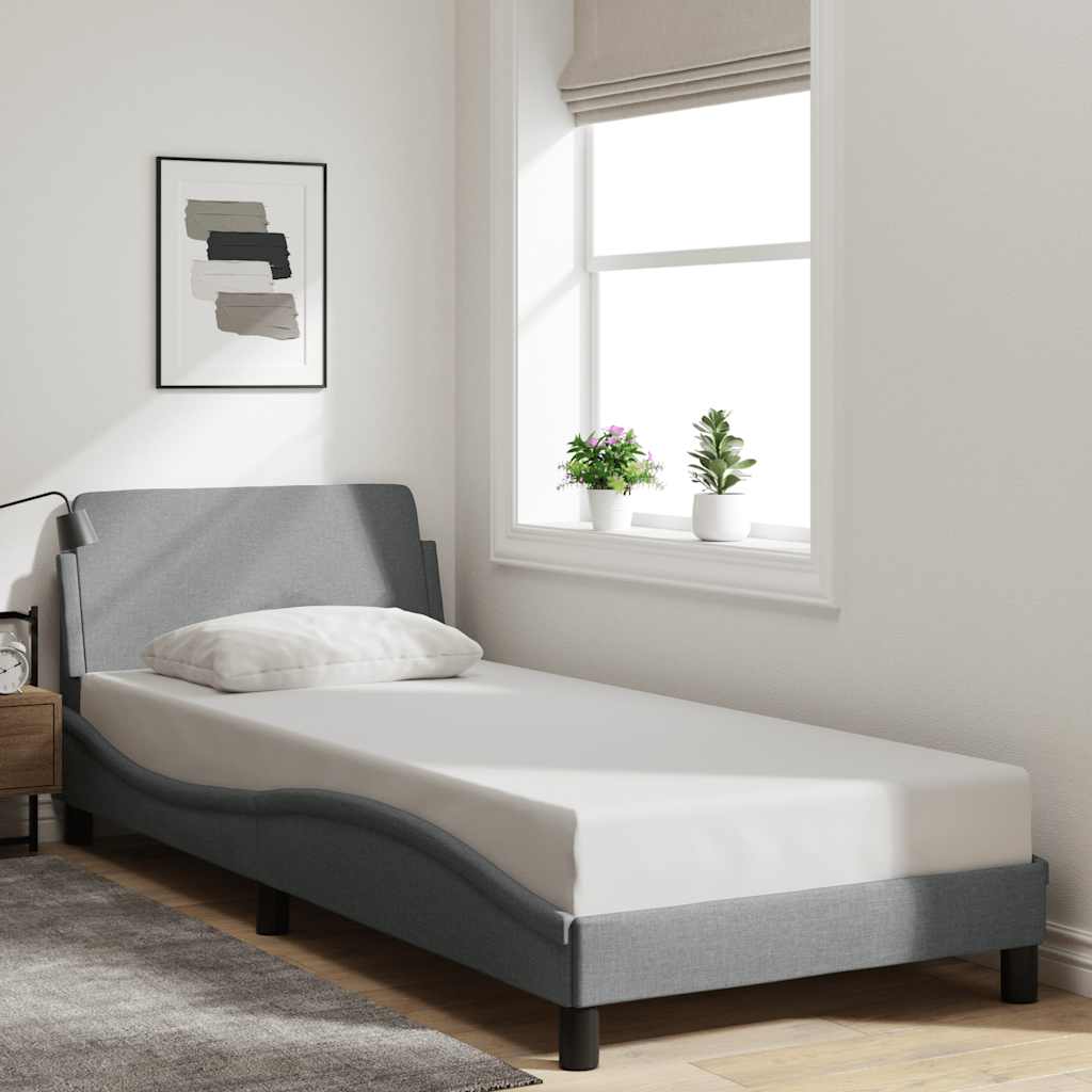 Okvir za krevet Dover svjetlosivi 80x200 cm od tkanine