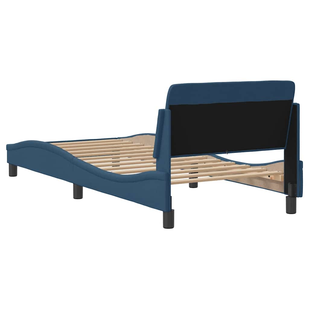Okvir za krevet s uzglavljem Dover plavi 80x200cm tkanine