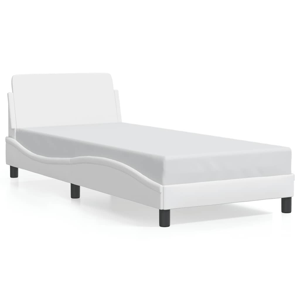 Okvir za krevet Dover bijeli 90x190 cm od umjetne kože