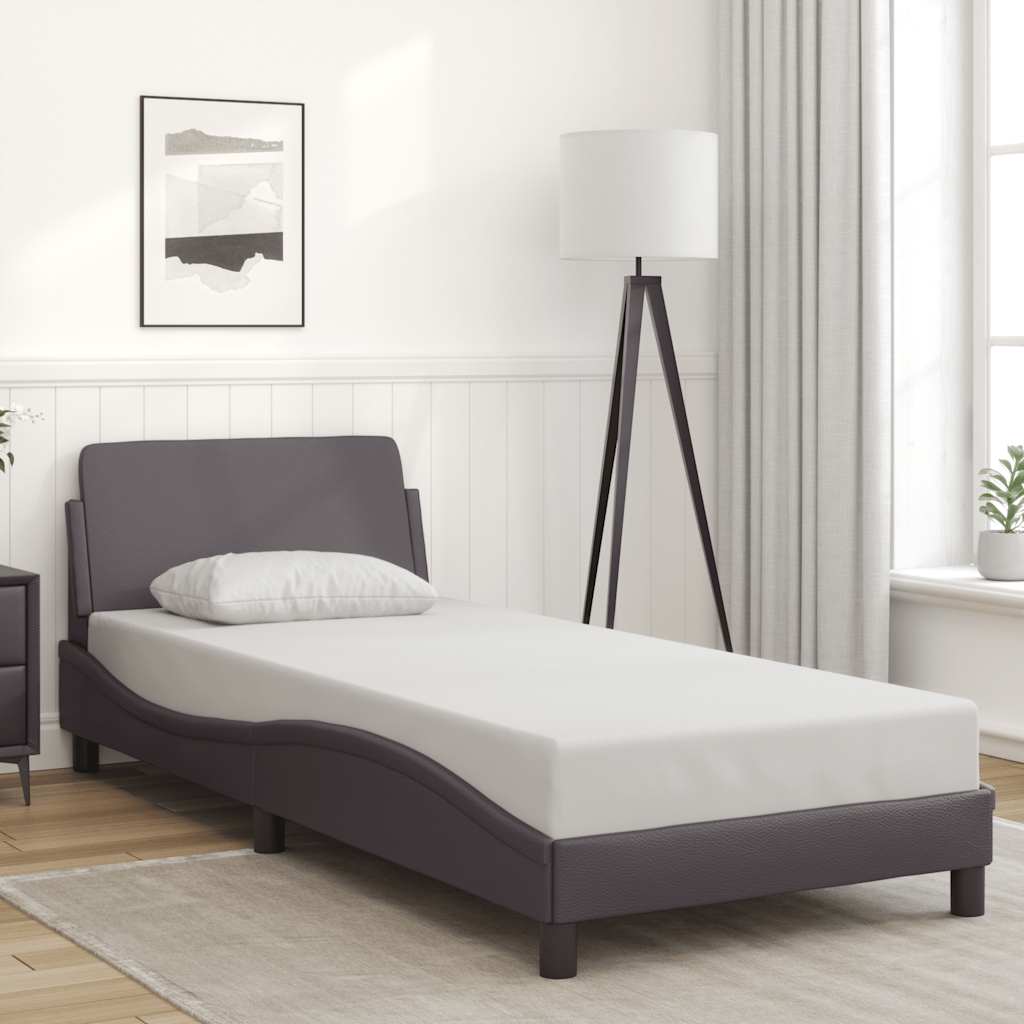 Okvir za krevet Dover sivi 90x190 cm od umjetne kože