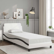 Okvir za krevet Dover bijelo-crni 90x190 cm umjetna koža