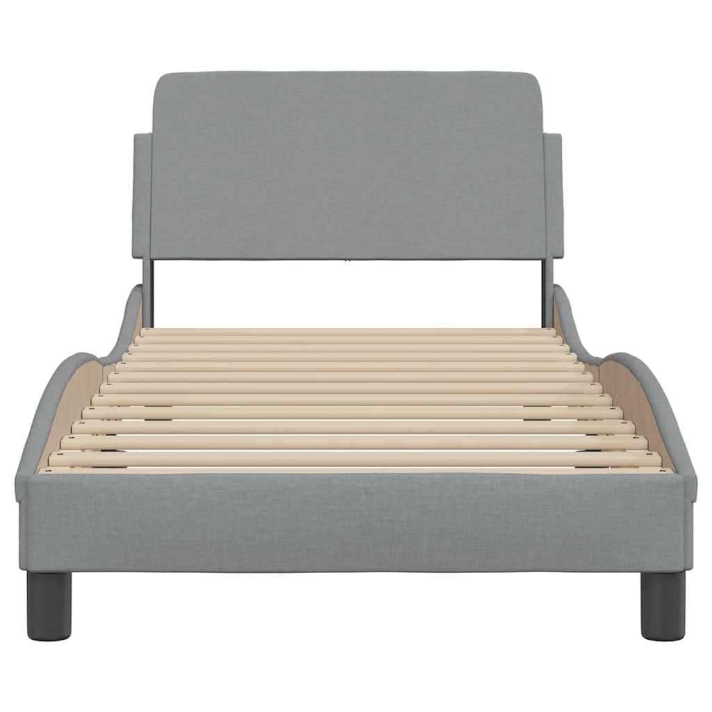 Okvir za krevet Dover svjetlosivi 90x200 cm od tkanine