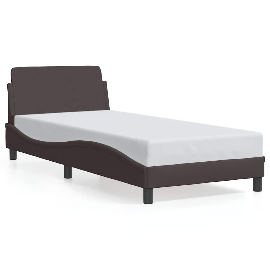 Okvir za krevet Dover tamnosmeđi 90x200 cm od tkanine
